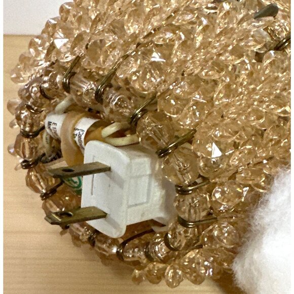 Vintage Bunny Rabbit Beaded Lamp Safety Pin Granny Kitsch Easter Nostalgia Glow - Picture 7 of 10